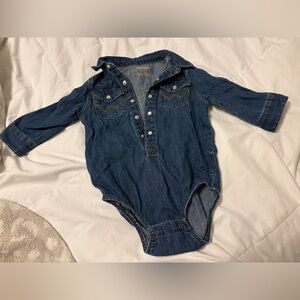 Wrangler Kids Blue Denim Bodysuit